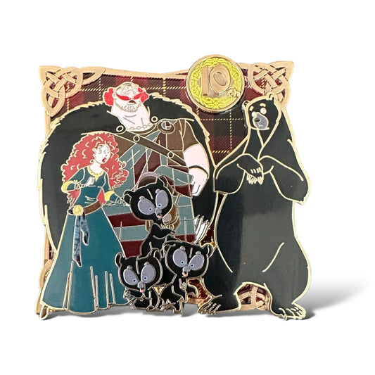 DEC Brave 10th Anniversary Bear Family Portrait Pin