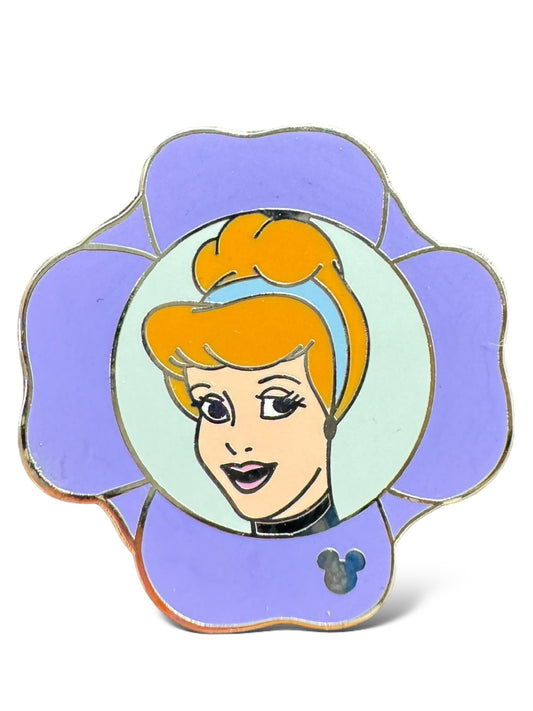 Cast Lanyard Princess Flowers Cinderella Hidden Mickey Pin