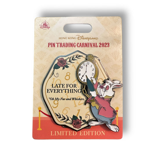 HKDL Pin Trading Carnival 2023 Mini Jumbo White Rabbit Pin