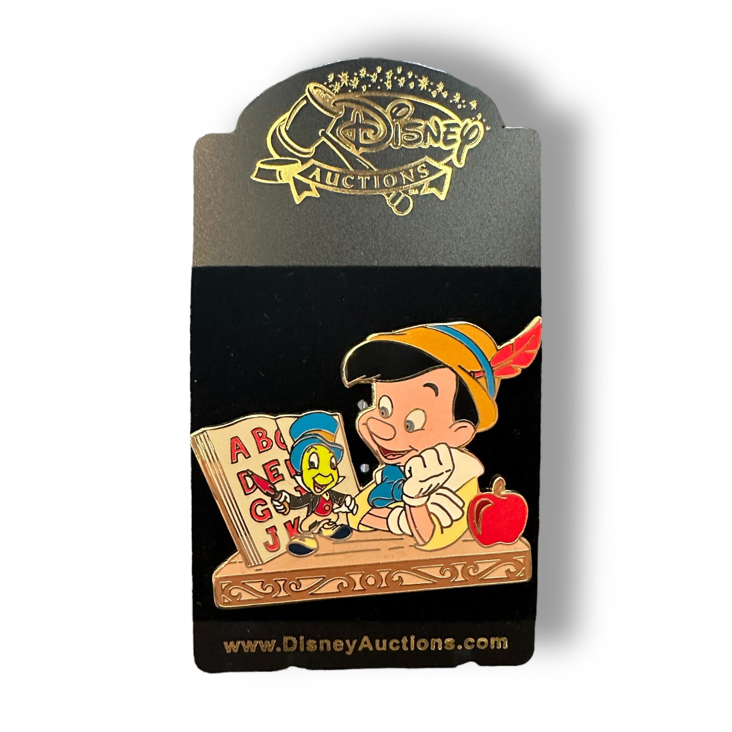 Disney Auctions Back To School Pinocchio and Jiminy Cricket Pin