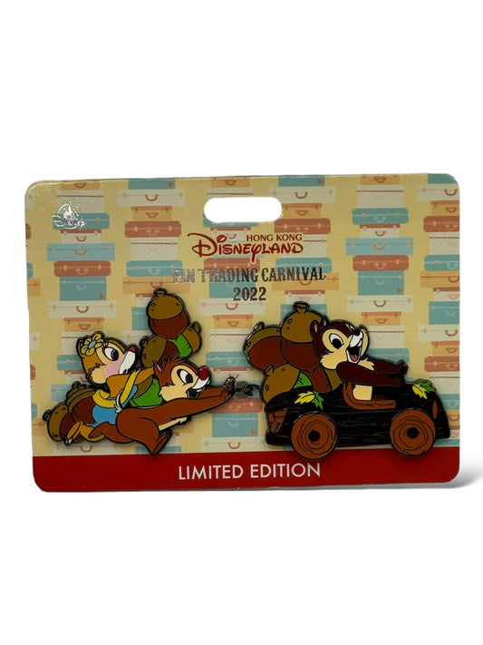 HKDL Pin Trading Carnival Chip n' Dale Jumbo Pin