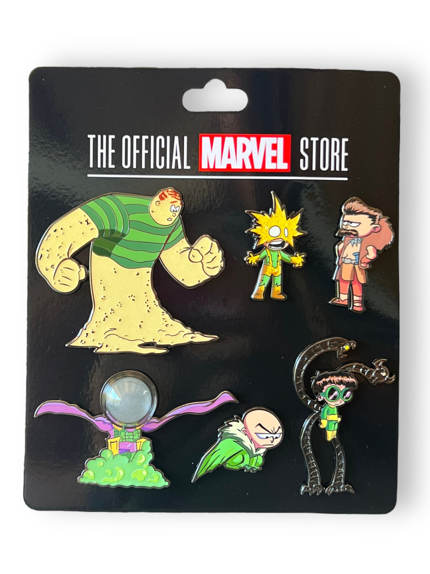 SDCC 2023 Marvel Store Skottie Young Sinister Six Pin Set