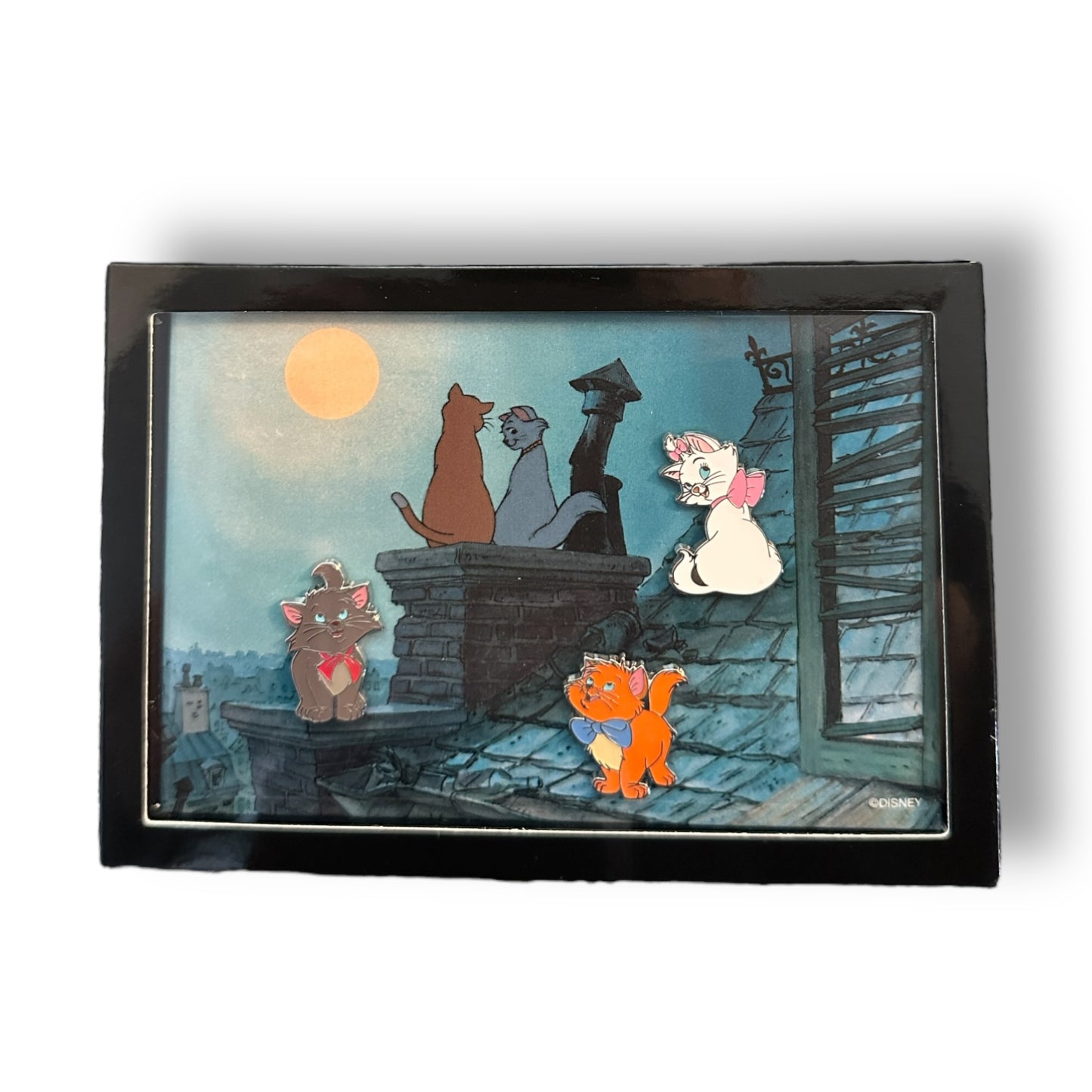 HKDL Pin Trading Carnival 2023 Aristocats Marie, Berlioz, and Toulouse Pin Set