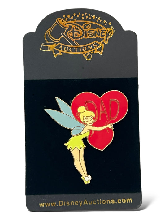 Disney Auctions Tinker Bell Hugging Dad Heart Pin