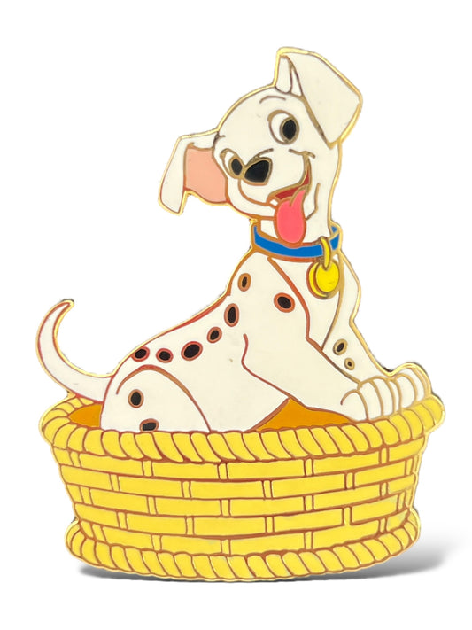Disney Auctions Dalmatian Puppy in Basket Pin