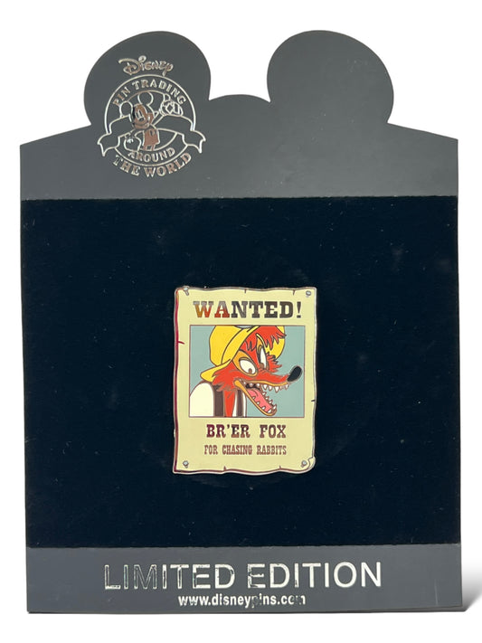 Disney Shopping Wanted! Poster Brer Fox Pin