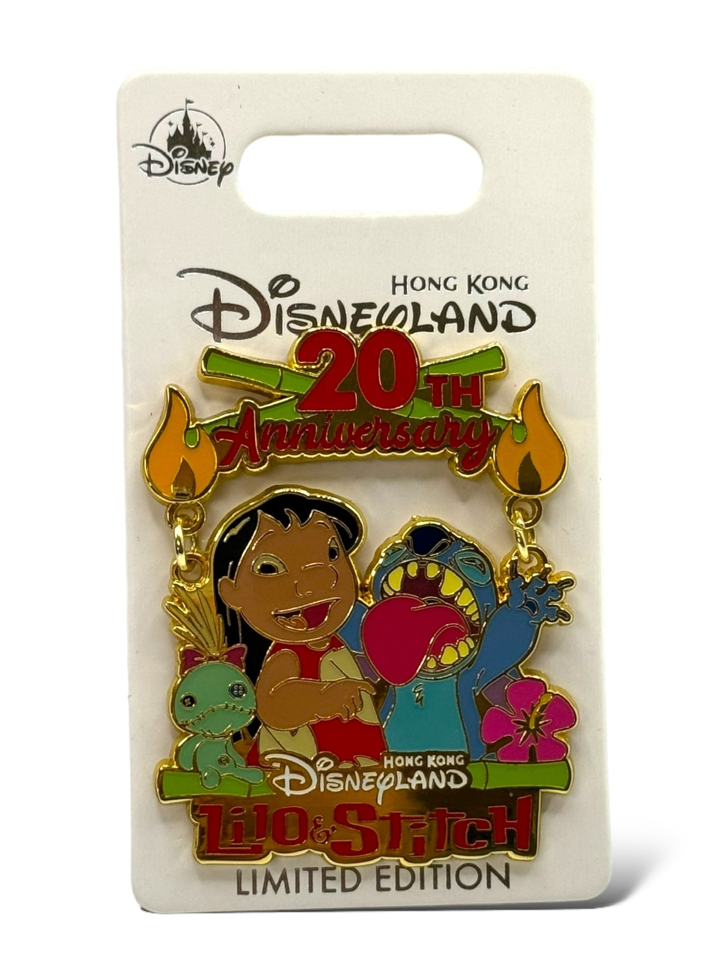 HKDL 20th Anniversary Lilo & Stitch Pin