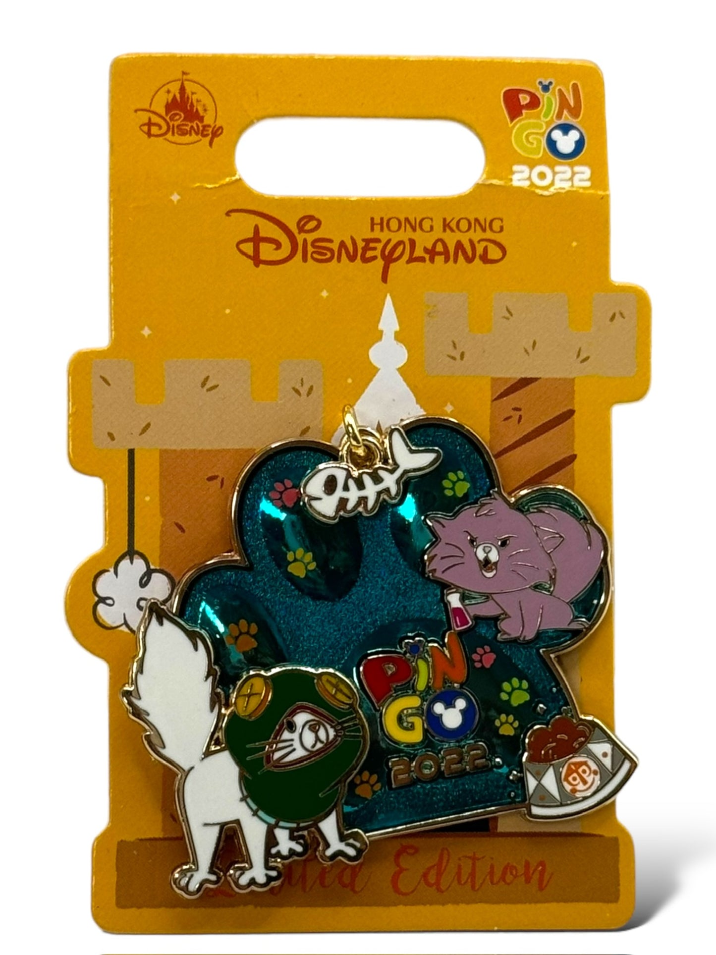 HKDL Pin-Go 2022 Yzma and Marcel Logo Pin