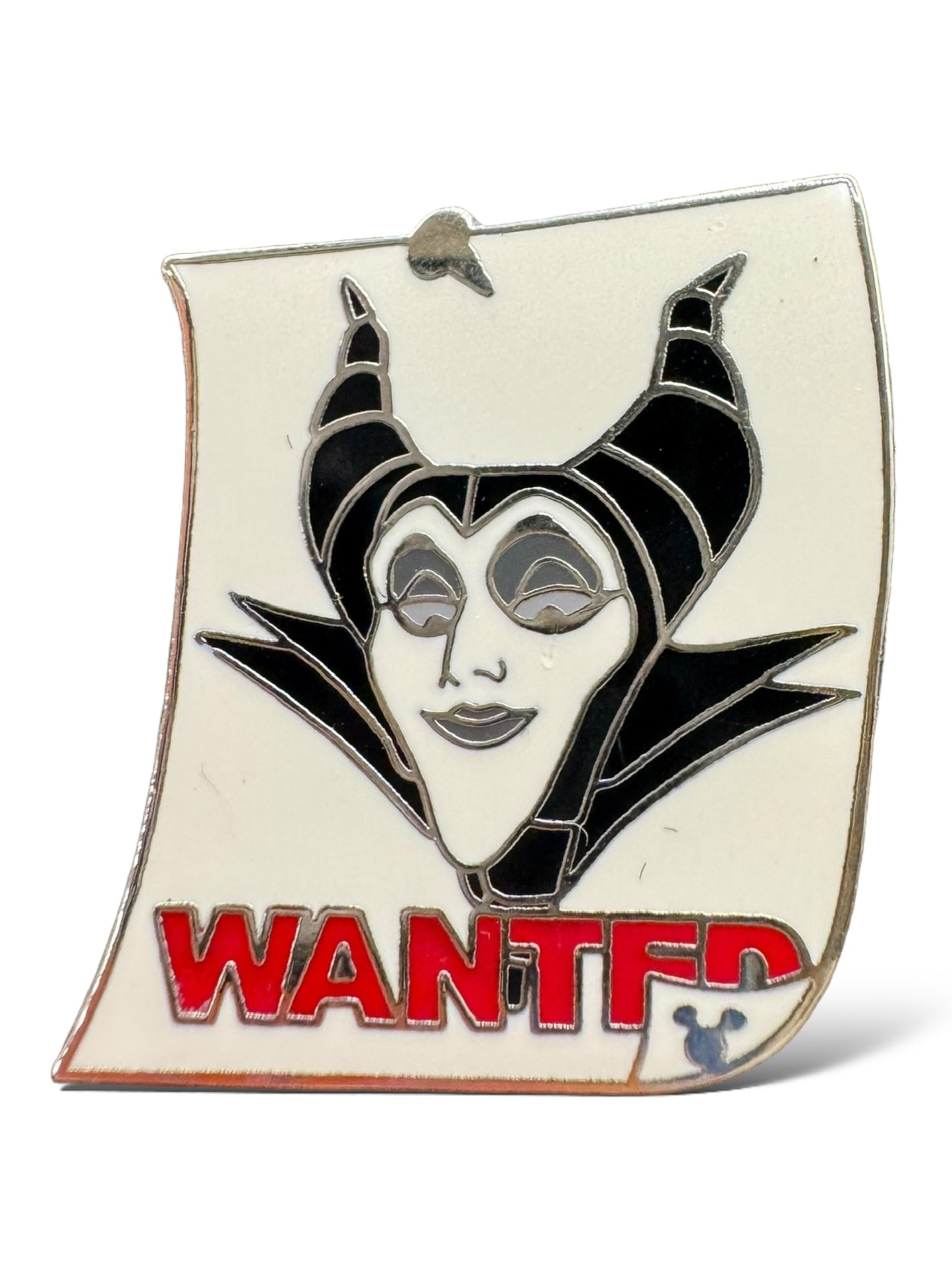 Cast Lanyard Villains Wanted Poster Maleficent Hidden Mickey Pin