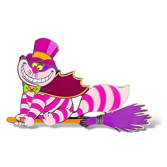 DLRP Halloween Broom Cheshire Cat Pin