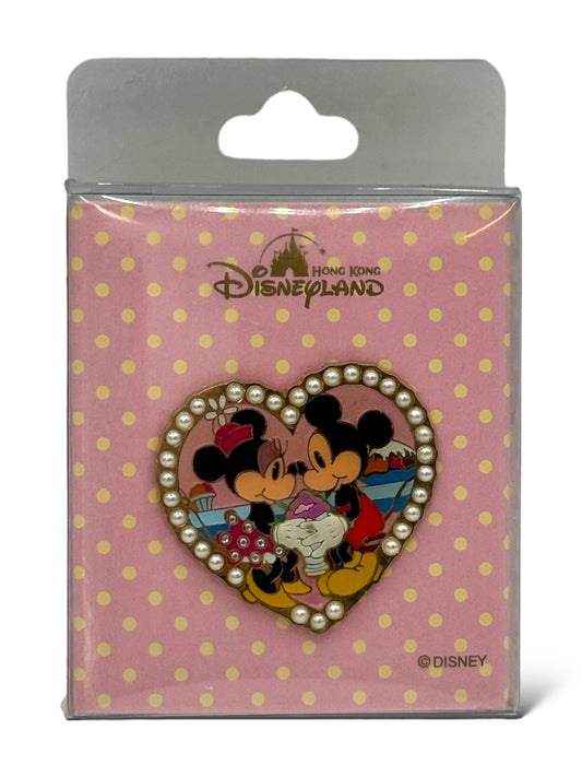 HKDL Mickey and Minnie Milkshake Jumbo Pin