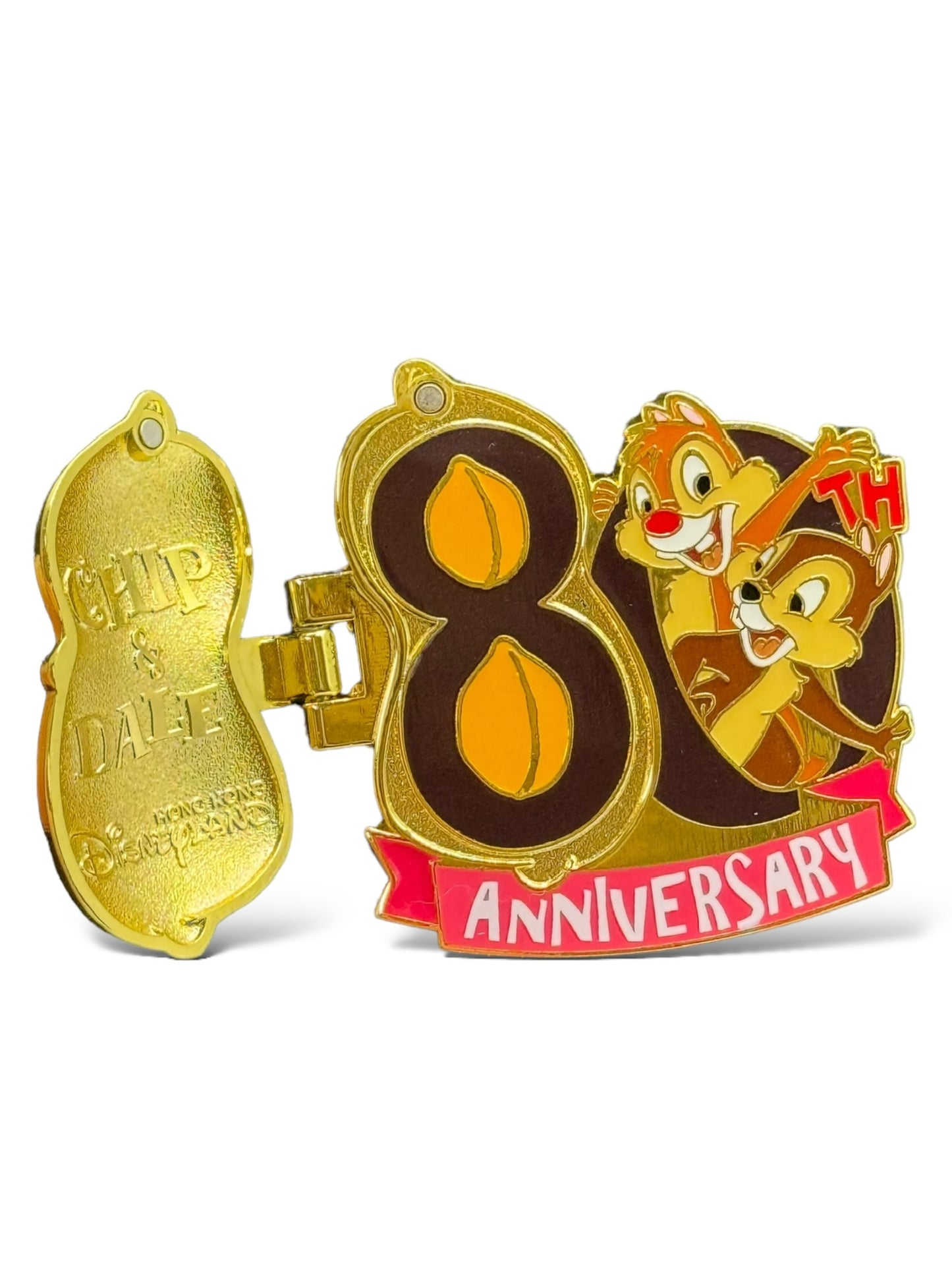 HKDL 80th Anniversary Chip n' Dale Pin