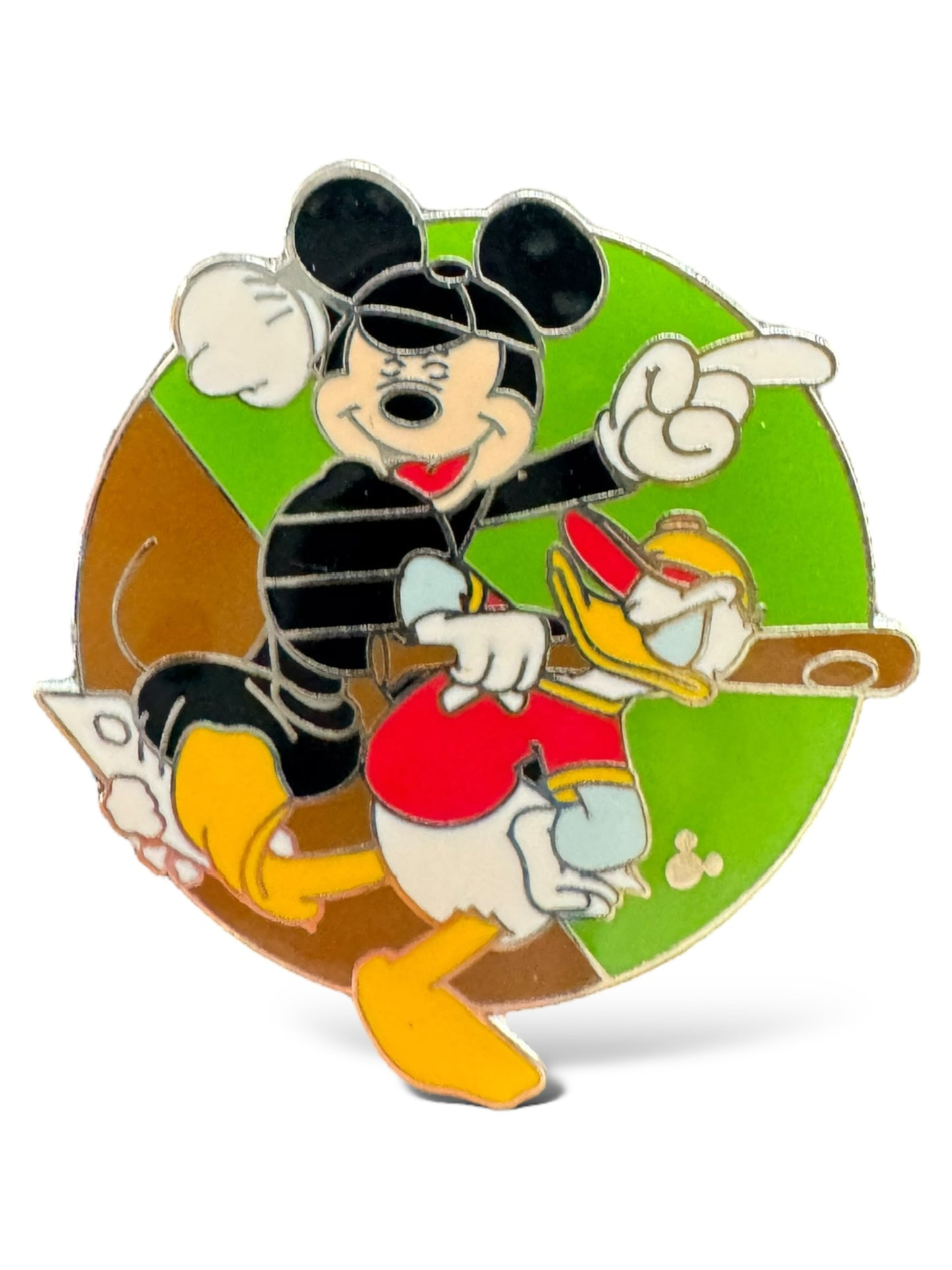 Cast Lanyard Sports Duos Mickey and Donald Baseball Hidden Mickey Pin