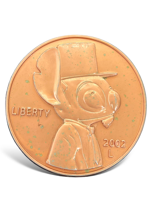 *Damaged* Disney Auctions Stitch Lincoln Penny Jumbo Pin