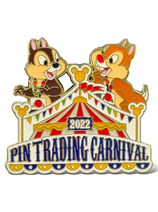 HKDL Pin Trading Carnival 2022 Chip n' Dale Logo Pin