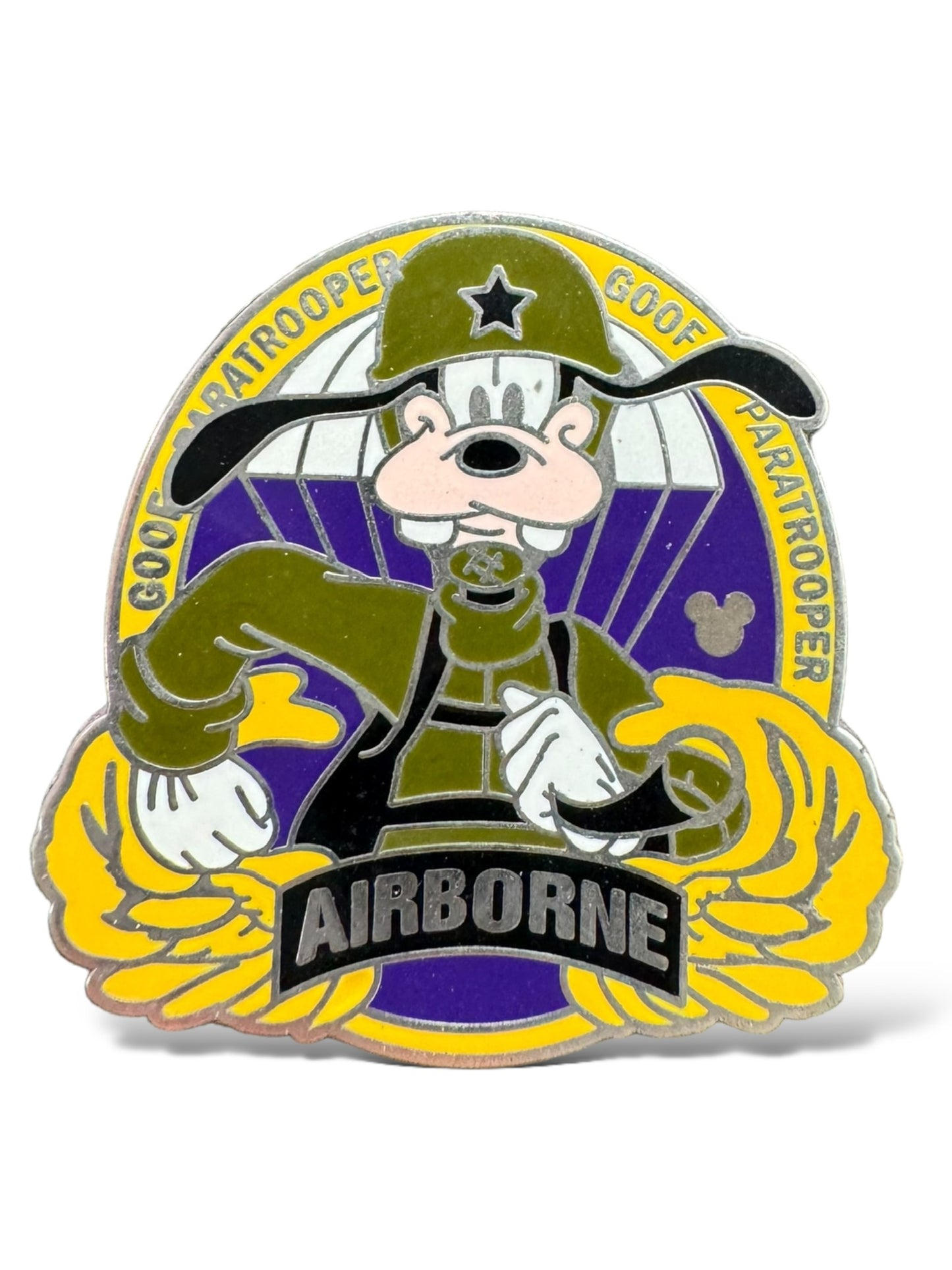 Cast Lanyard Armed Forces Airborne Goofy Hidden Mickey Pin