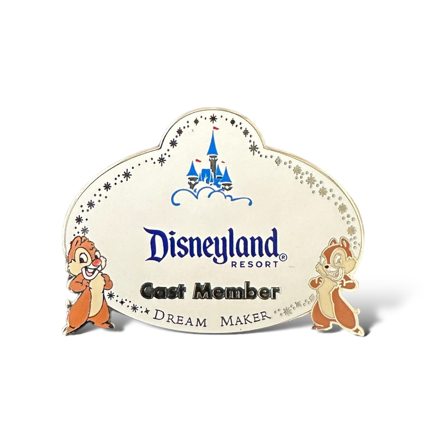 DEC Cast Member Dream Maker Name Tag Chip n' Dale Pin