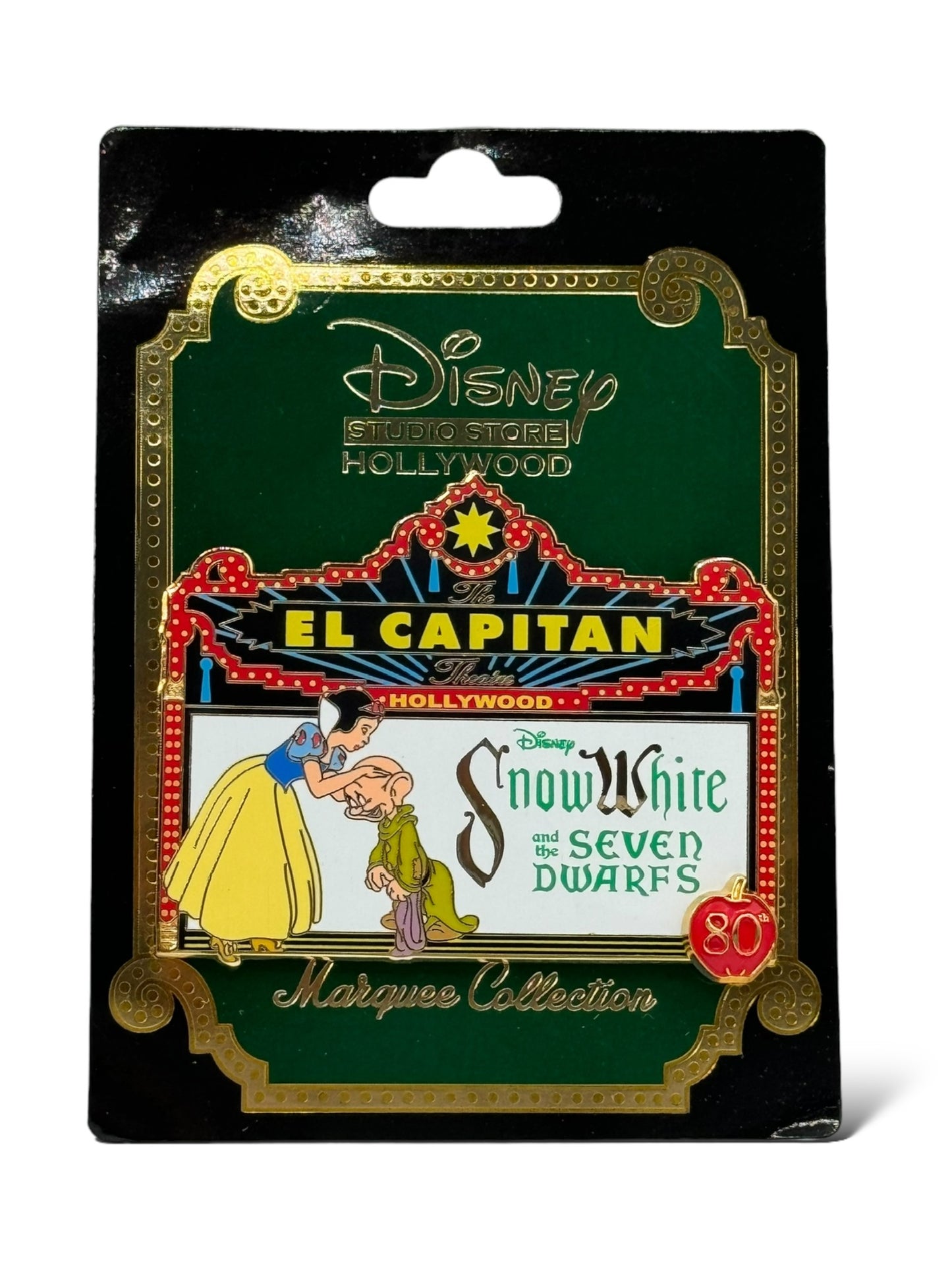 DSSH 80th Anniversary Snow White and The Seven Dwarfs Marquee Pin