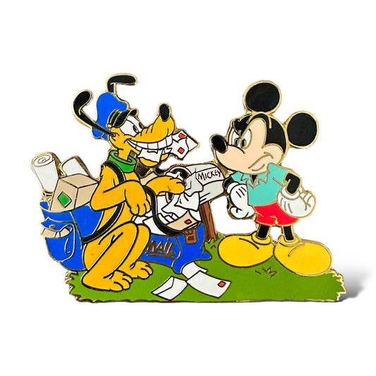 Disney Auctions Occupations Mail Carrier Pluto and Mickey Pin