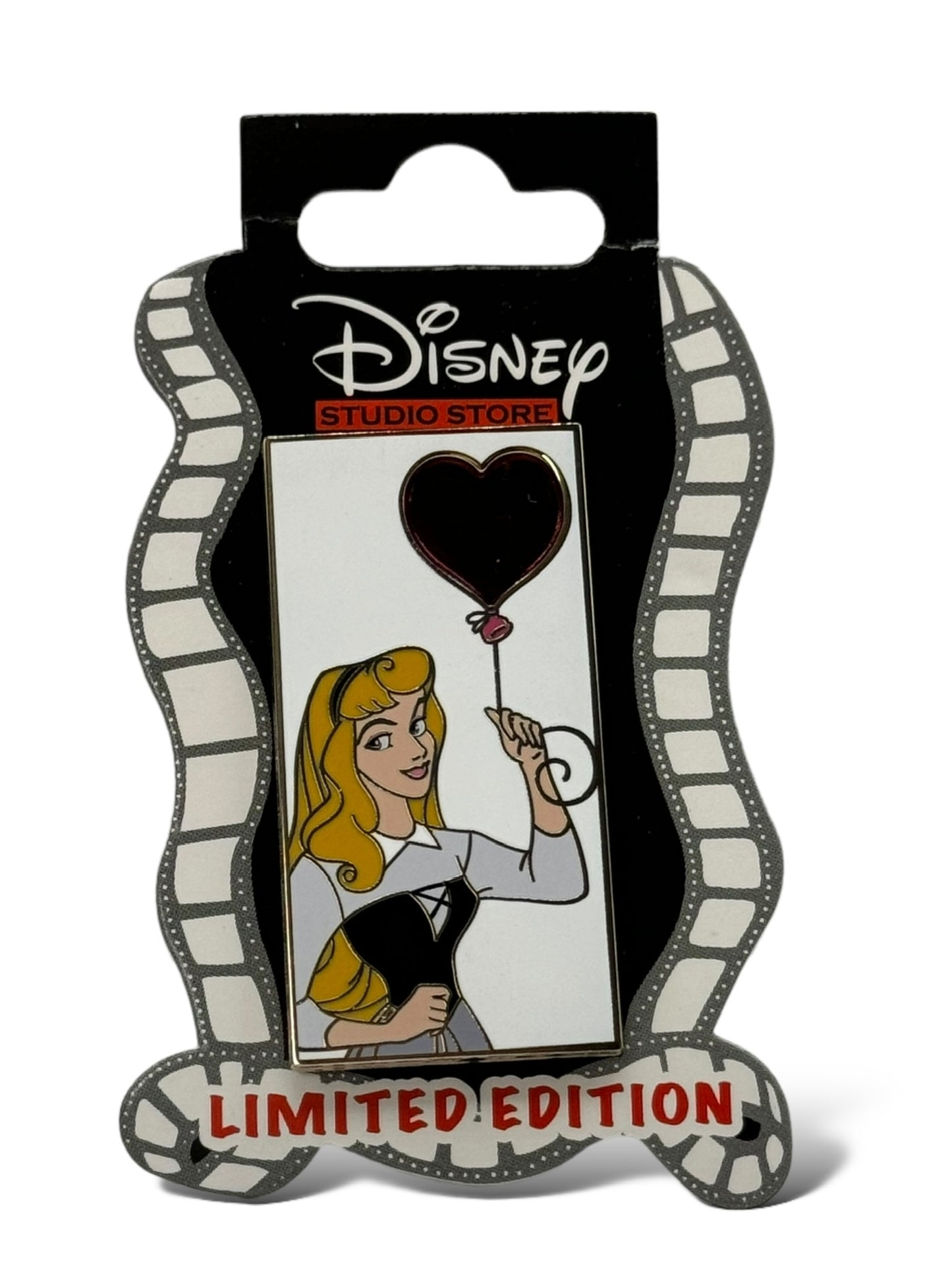 DSSH Stain Glass Heart Balloon Briar Rose Pin