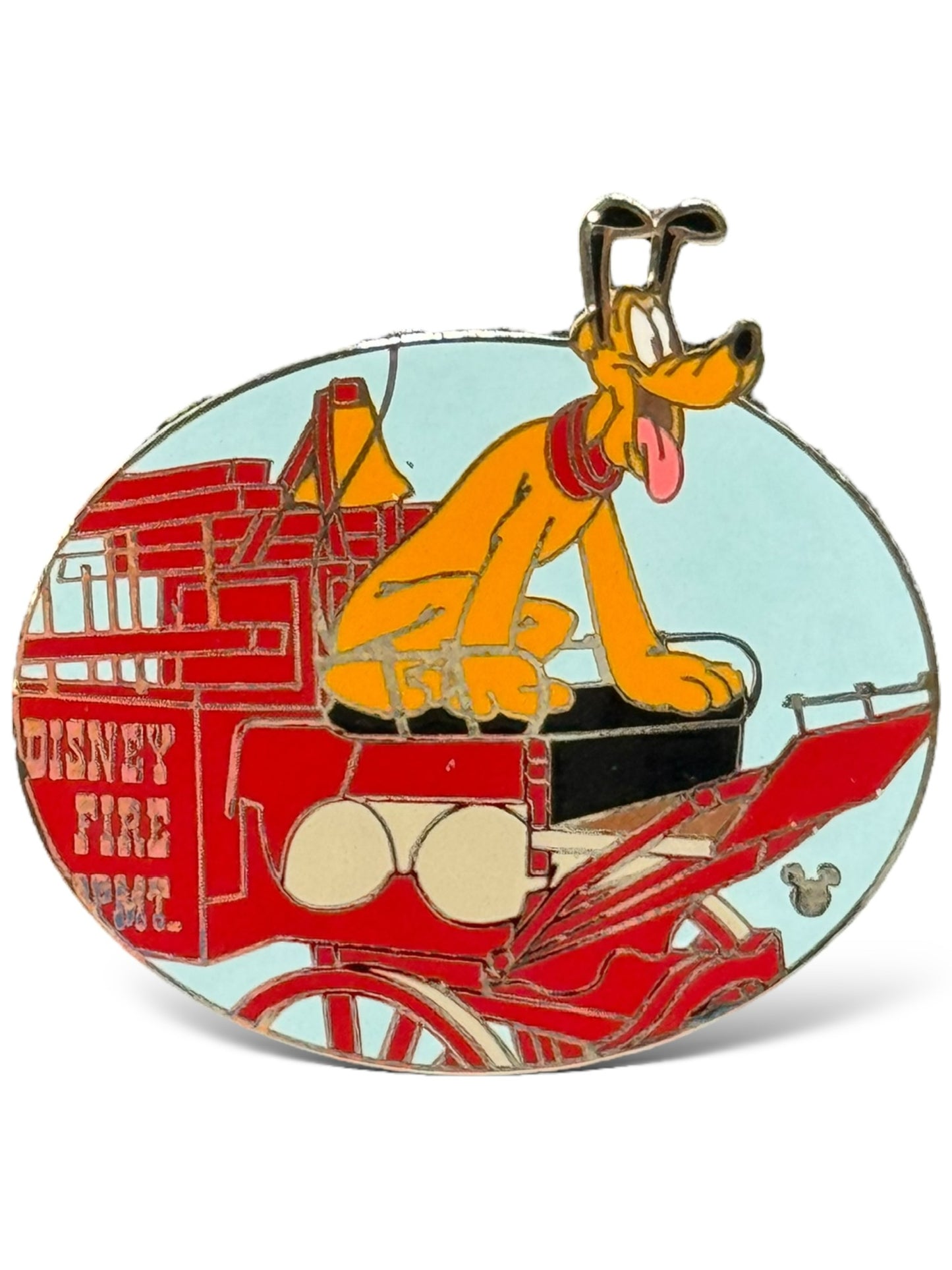 Cast Lanyard WDW Transportation Pluto Fire Engine Hidden Mickey Pin
