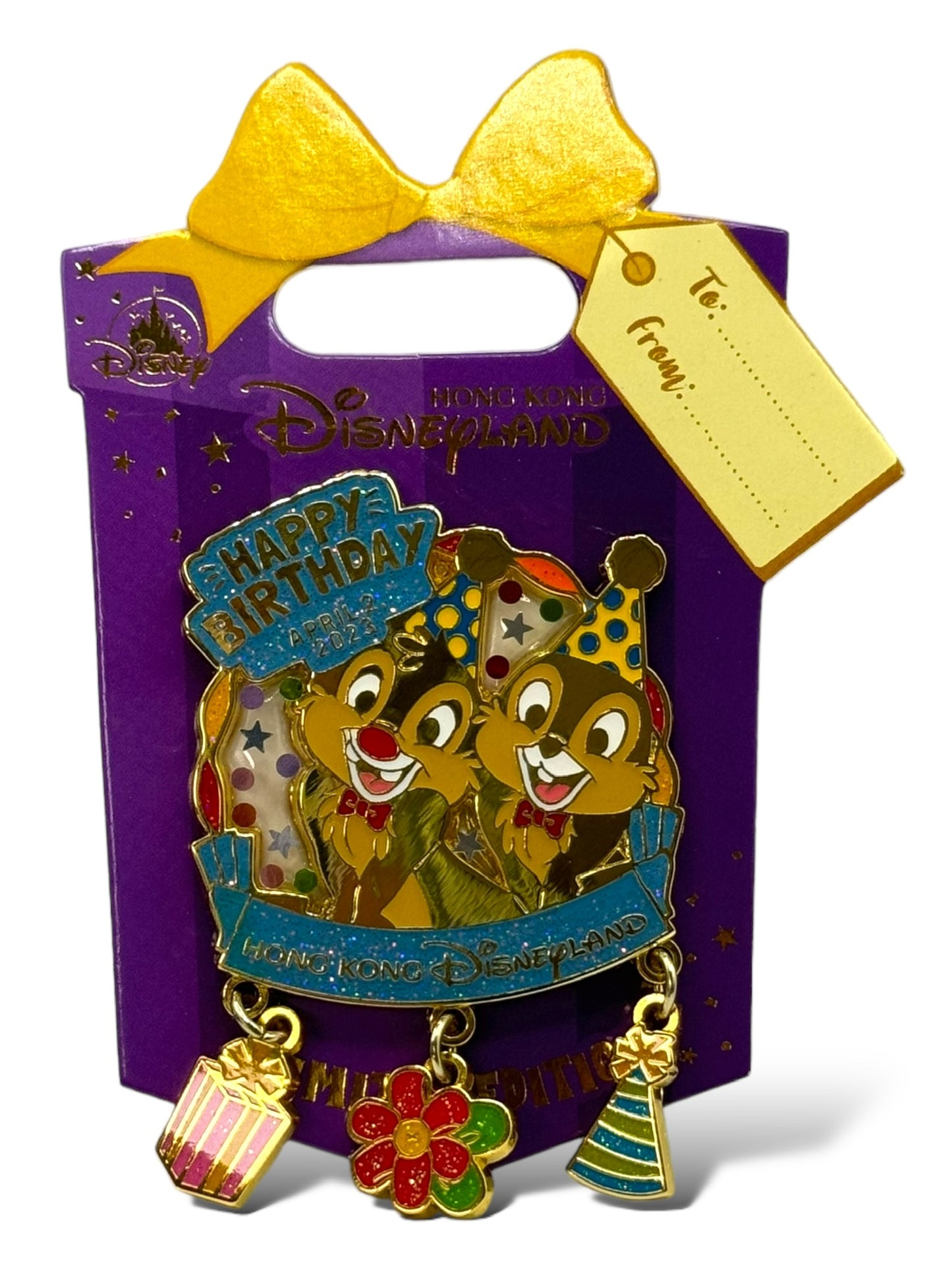 HKDL Happy Birthday 2023 Chip n' Dale Pin