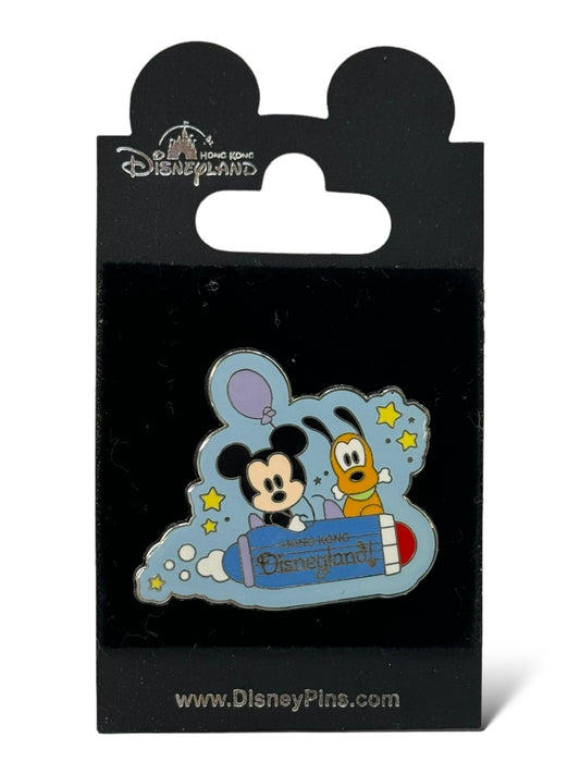 HKDL Cute Characters Mickey and Pluto on Orbitron Pin