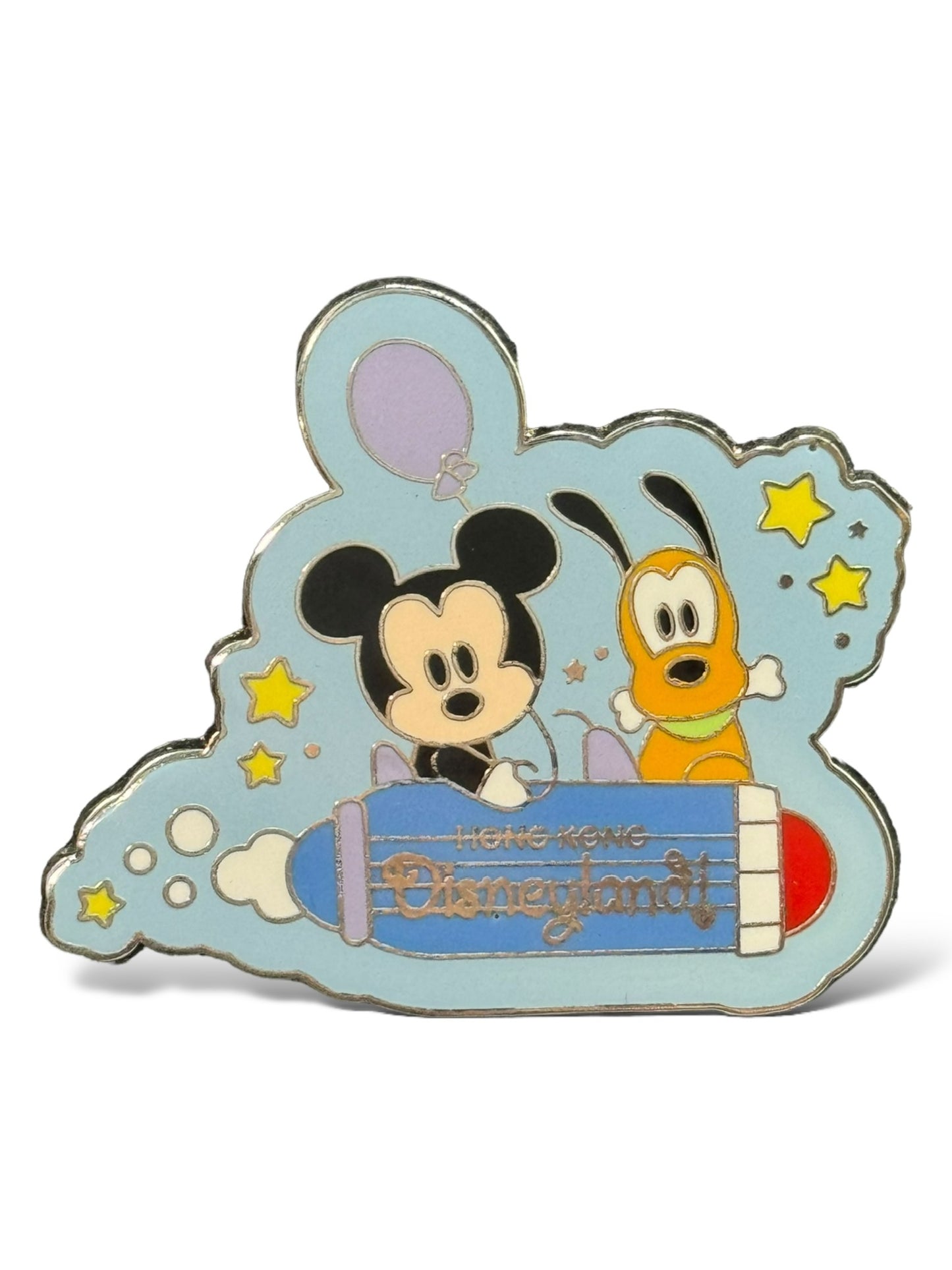 HKDL Cute Characters Mickey and Pluto on Orbitron Pin