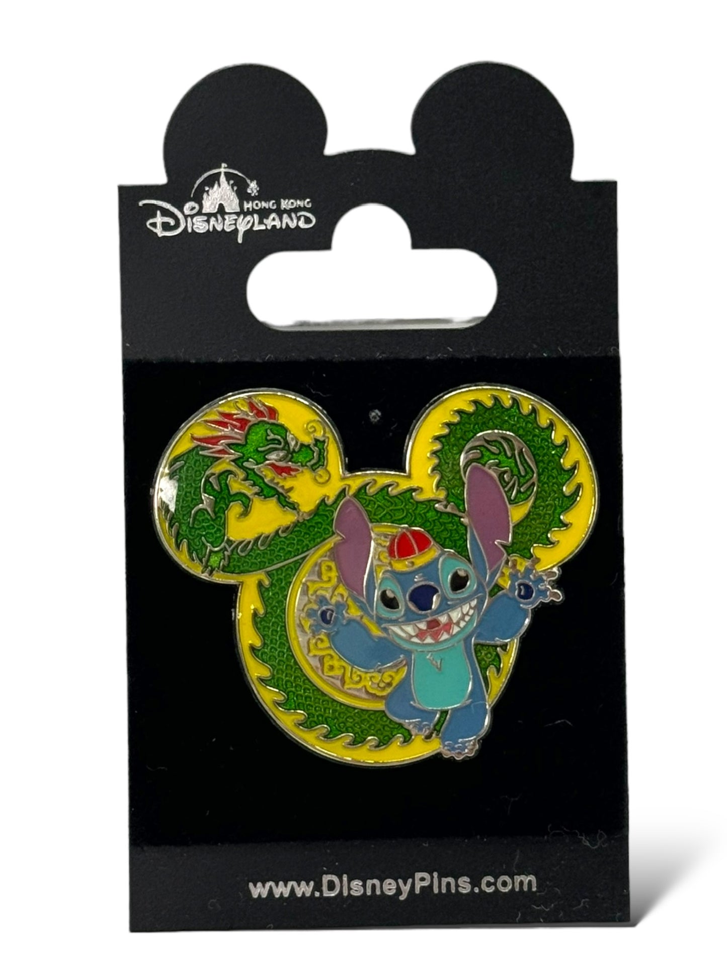 HKDL Stitch with Green Dragon Pin