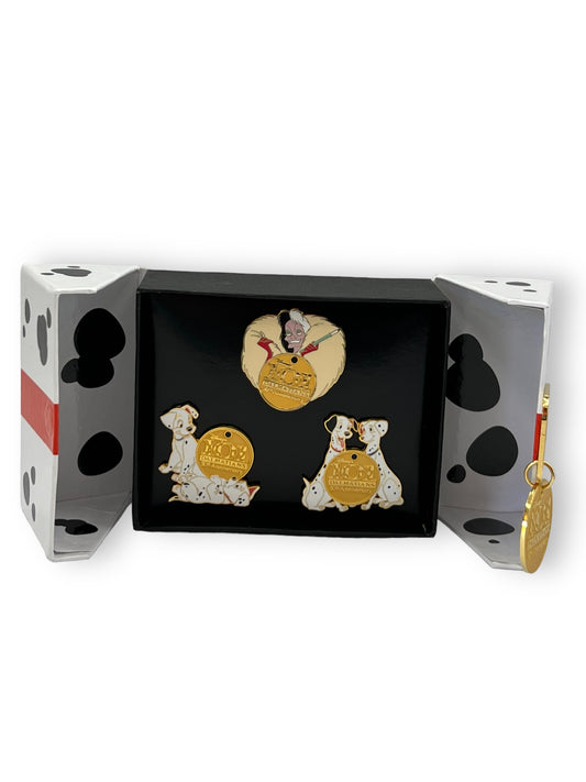 50th Anniversary 101 Dalmatians 3 Pin Box Set