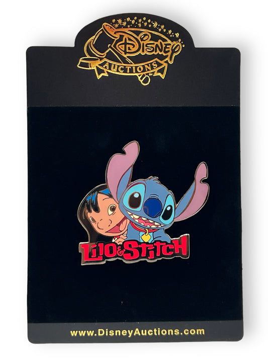 Artist Proof Disney Auctions Lilo & Stitch Faces Together Silver Metal Pin