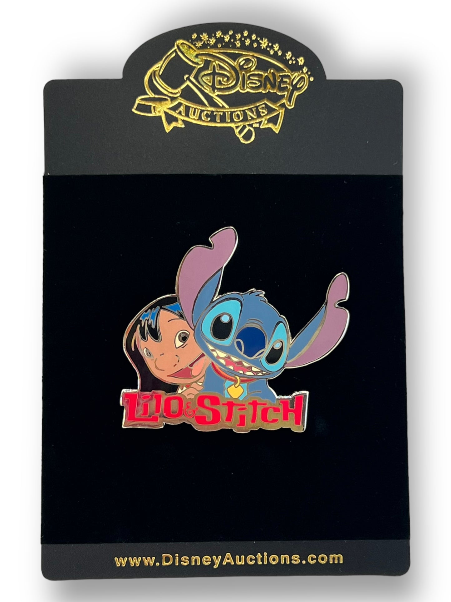 Artist Proof Disney Auctions Lilo & Stitch Faces Together Gold Metal Pin