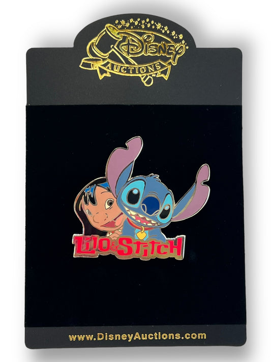 Artist Proof Disney Auctions Lilo & Stitch Faces Together Gold Metal Pin