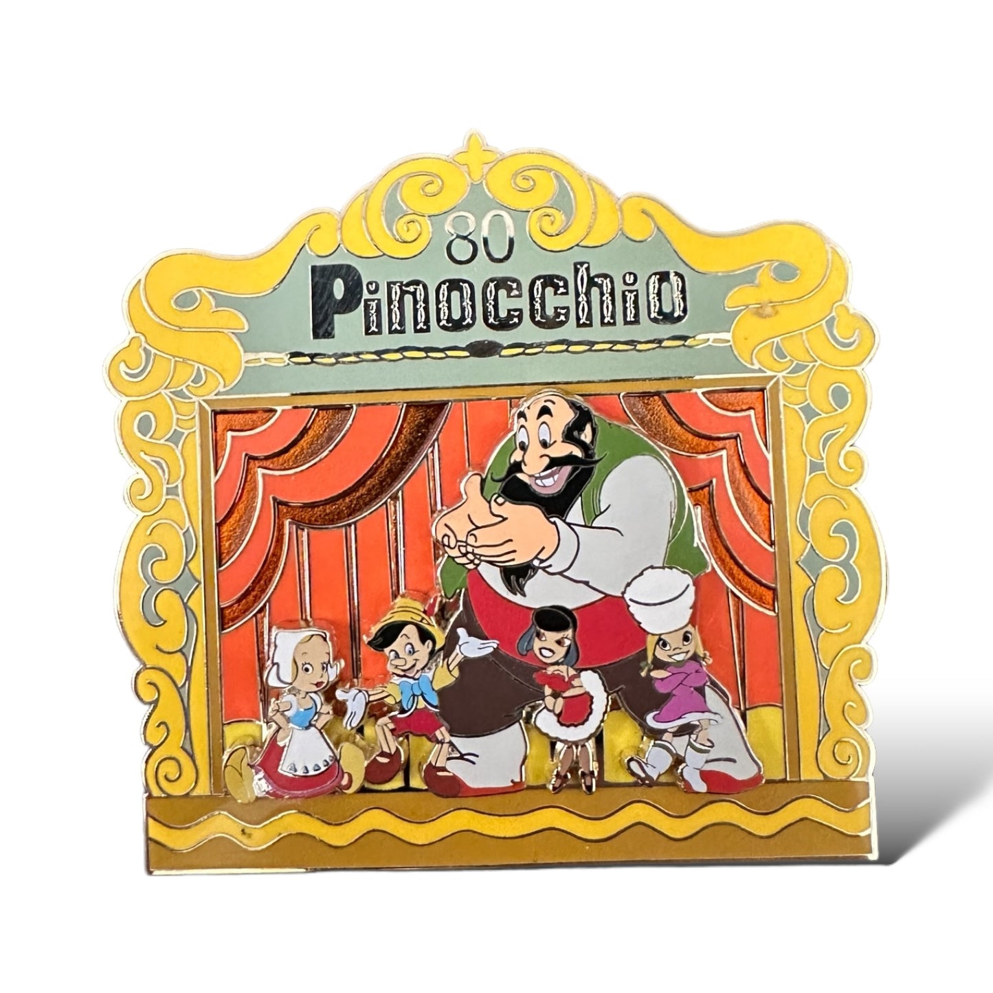 DEC Pinocchio 80th Anniversary Stromboli Pin