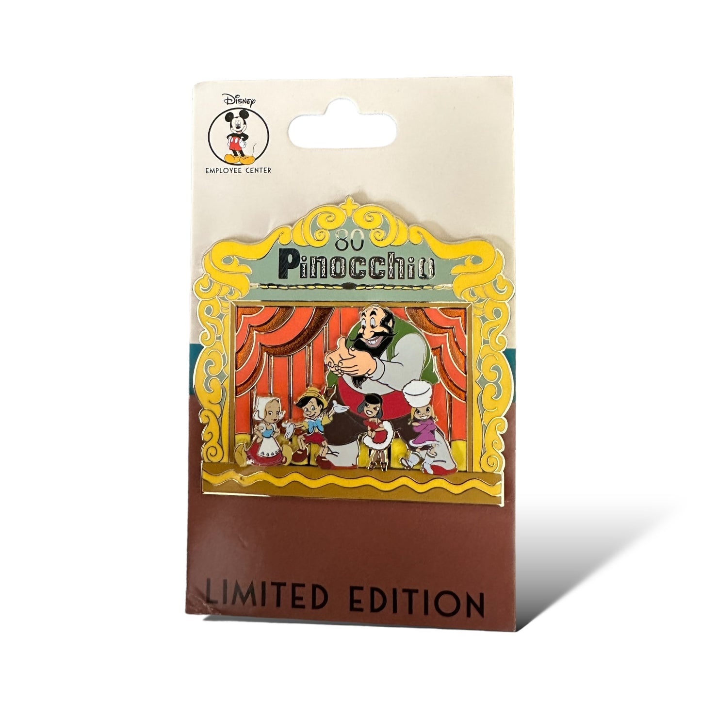 DEC Pinocchio 80th Anniversary Stromboli Pin