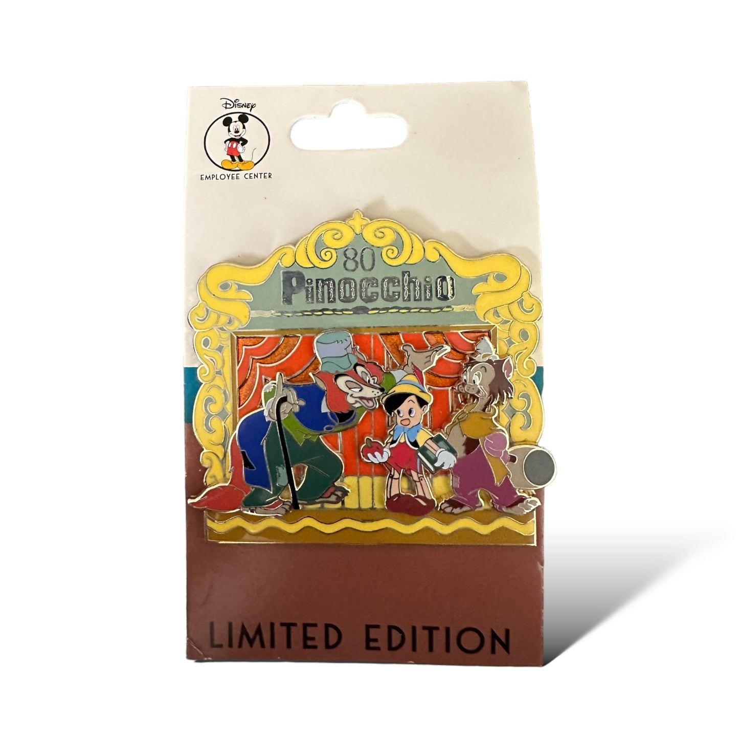 DEC Pinocchio 80th Anniversary Honest John and Gideon Pin