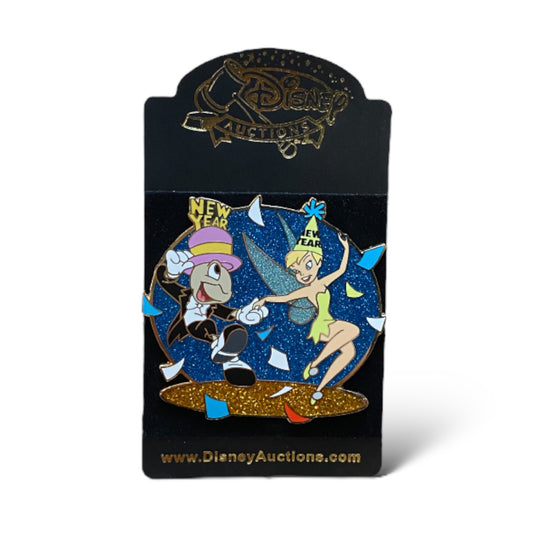 Disney Auctions Happy New Year Jiminy and Tinker Bell Pin
