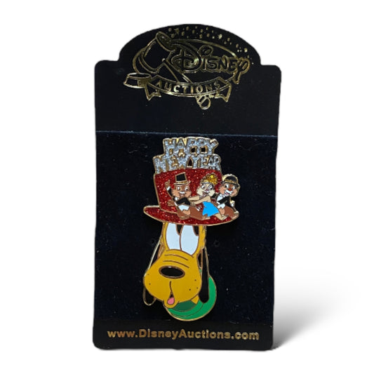 Disney Auctions Happy New Year Pluto and Chip n' Dale Pin
