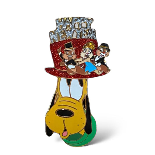 Disney Auctions Happy New Year Pluto and Chip n' Dale Pin