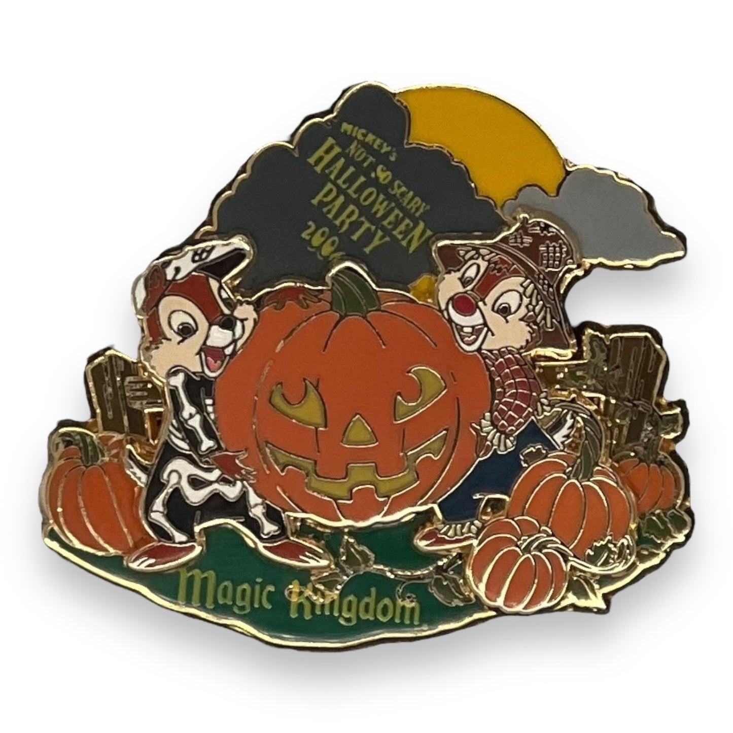 WDW Mickey's Not So Scary Halloween Party 2006 Chip n' Dale Pumpkins Pin