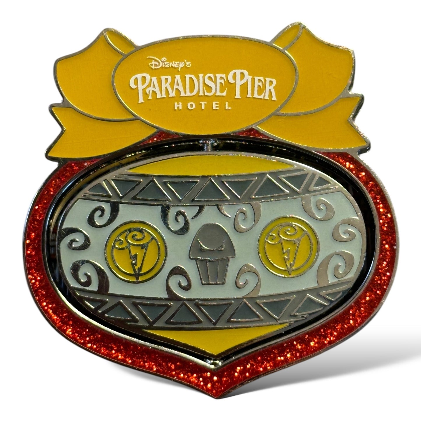 DLR Christmas 2022 Spinner Holiday Ornament Hercules and Hades Paradise Pier Hotel Pin