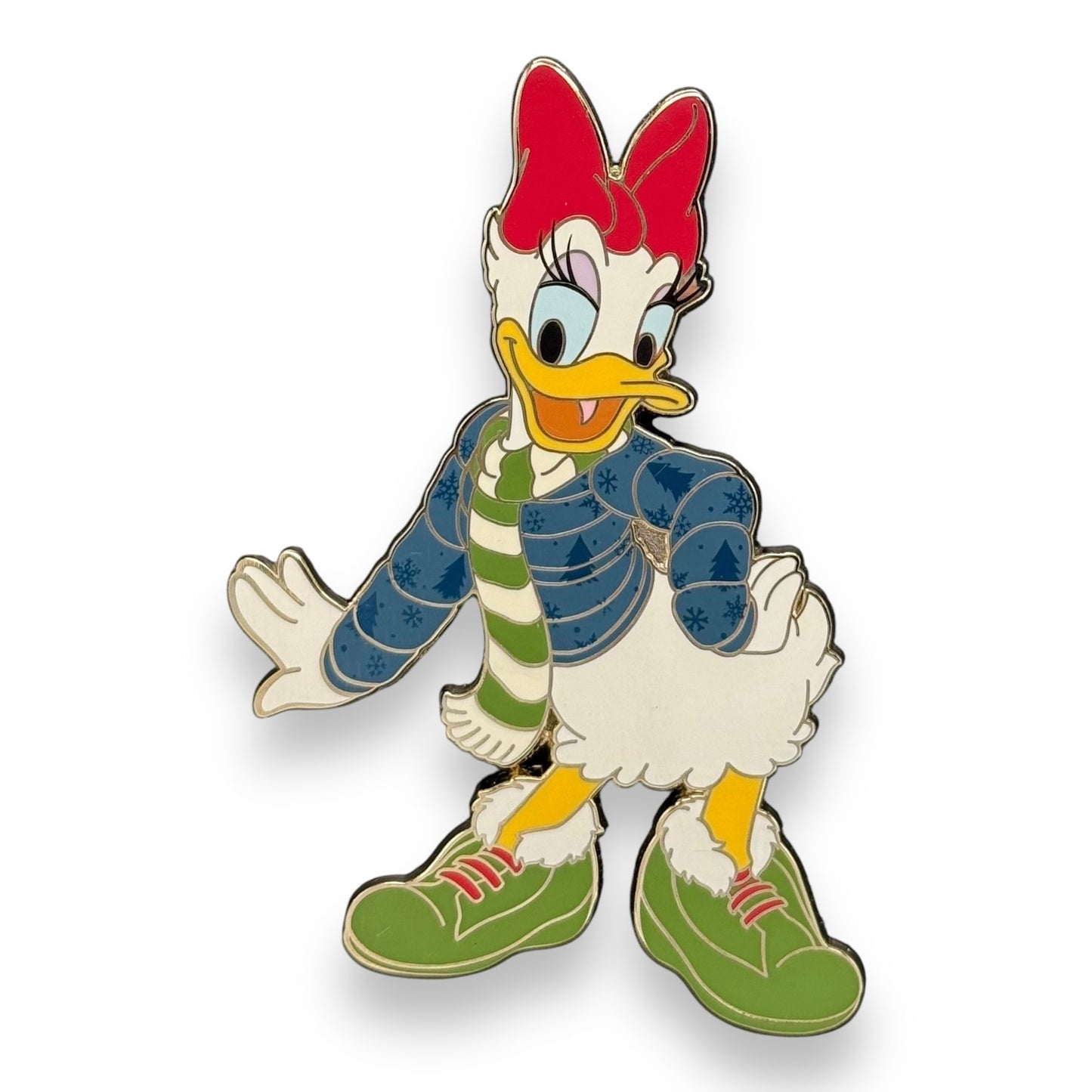 WDI Classic Christmas Holiday Daisy Duck Winter Sweater Pin