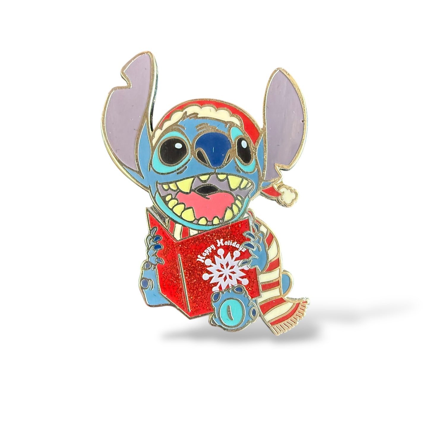 Disney Shopping Stitch Happy Holidays Caroling Music Book Pin