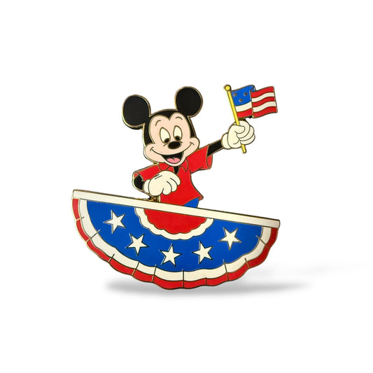 Disney Shopping Americana Mickey Waving Flag Pin