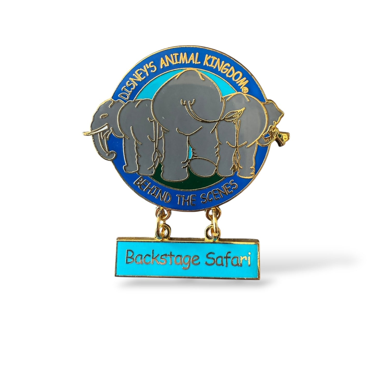 WDW Backstage Safari Tour 2002 Elephants Dangle Pin