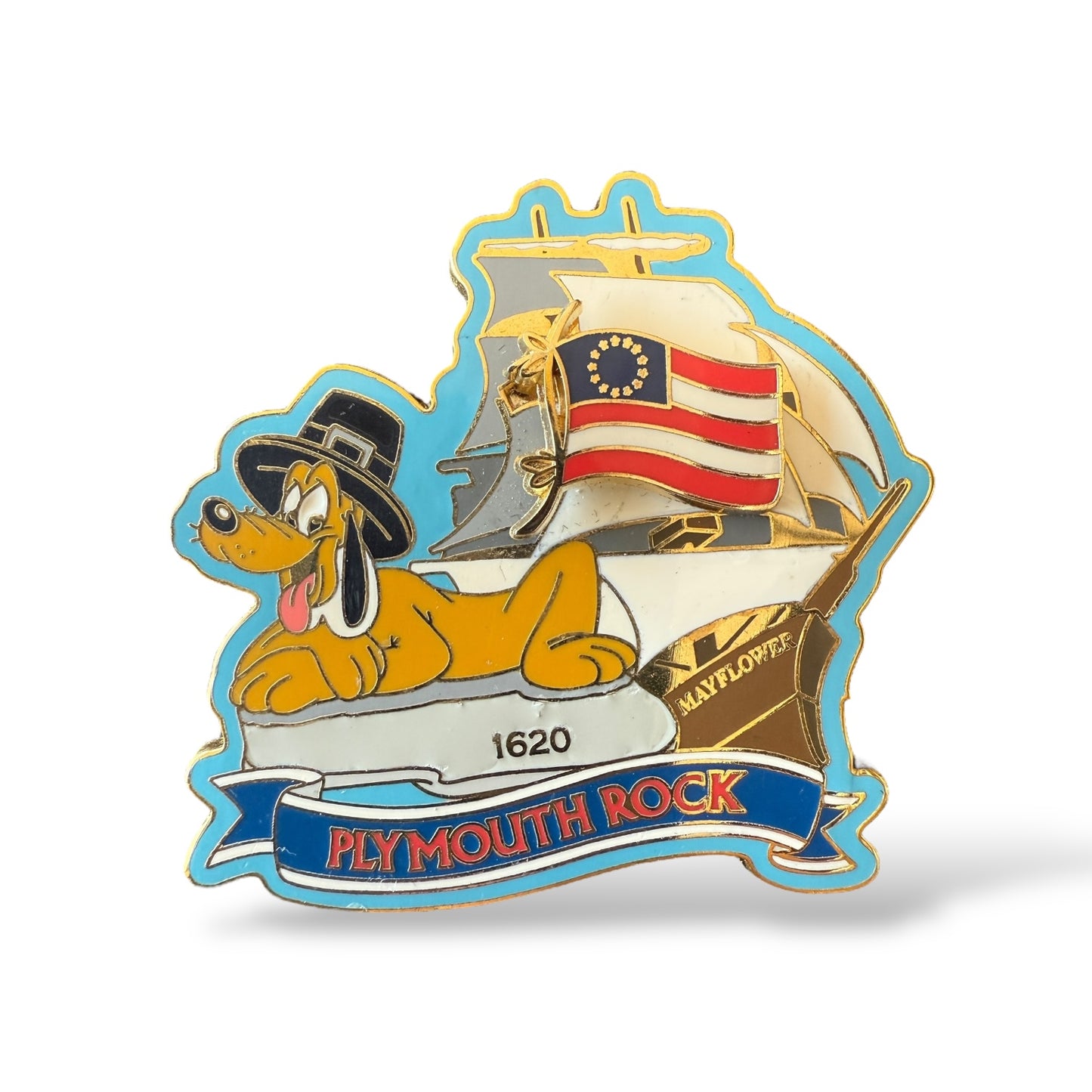 WDW Mickey's Star Spangled Pin Event Plymouth Rock Pluto Pin