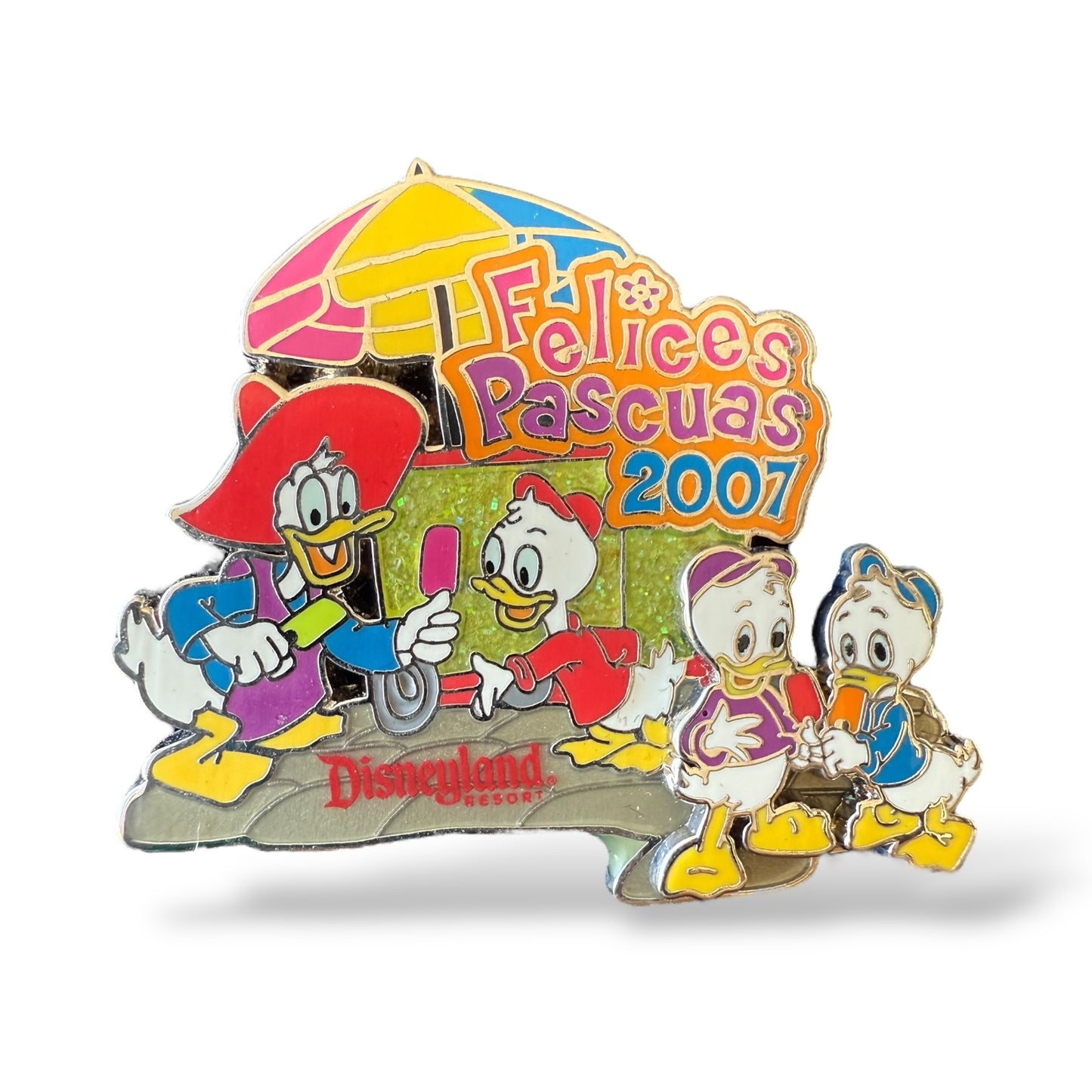 DLR Felices Pascuas 2007 Donald Duck and Nephews Pin