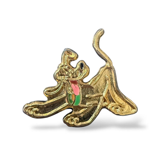 Disney Parks Pluto Playful Pose Gold Tone Pin