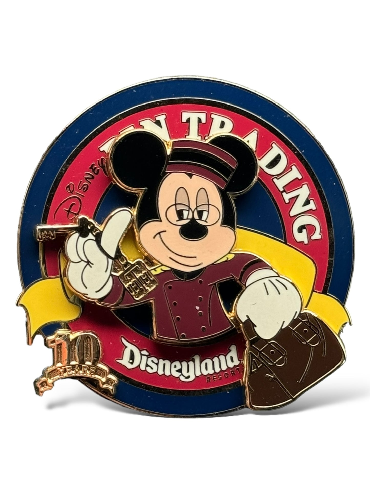 DLR 10th Anniversary Pin Trading Nights Mickey Tower of Terror Bellhop Pin