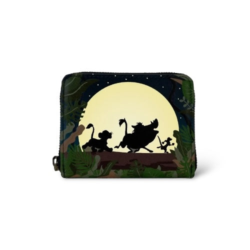 Loungefly The Lion King 30th Anniversary Hakuna Matata Silhouette Zip-Around Wallet